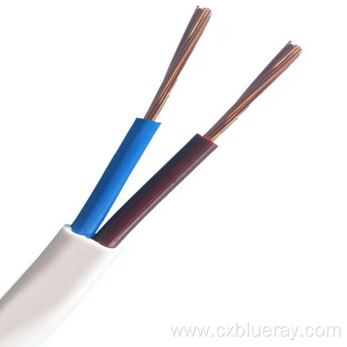 Low Voltage 2x0.5mm2 RVV flat cable 60227 IEC 52 300/300V PVC cable